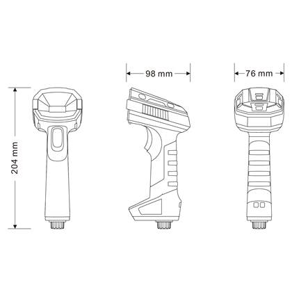 CCD 2D průmyslová čtečka Virtuos HT-857, USB, tmavě šedá