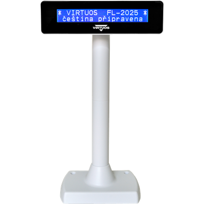 LCD zákaznický displej Virtuos FL-2025MB 2x20, serial, bílý  EJG0007 6